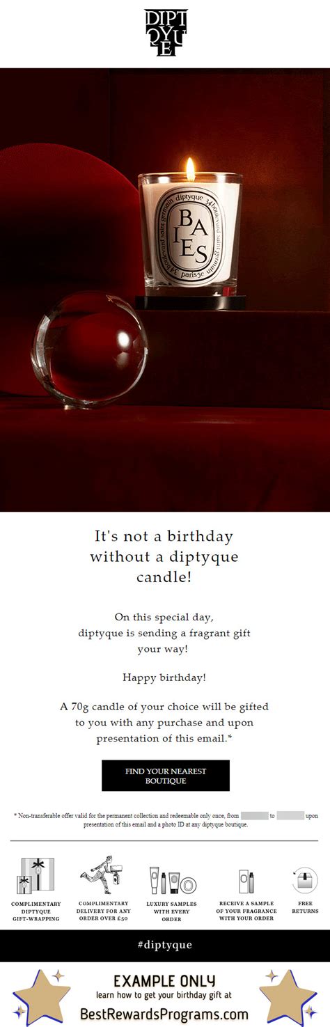 diptyque free birthday gift